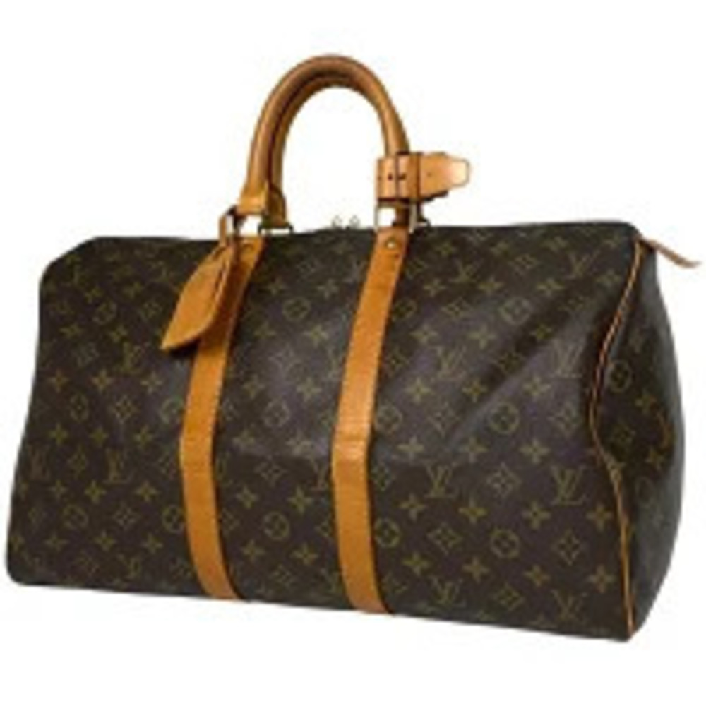 Louis Vuitton Keepall Handbag Travel Business Boston Bag Monogram Brown